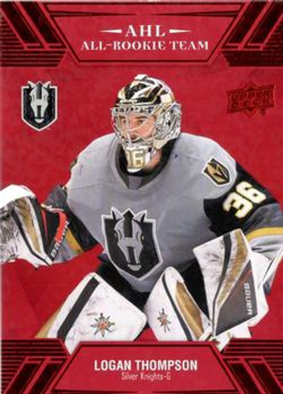 Logan Thompson 2021 Upper Deck AHL #R-1 AHL All Rookie Team - Red RAW