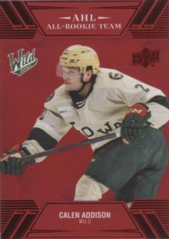 Calen Addison 2021 Upper Deck AHL #R-2 AHL All Rookie Team - Red RAW