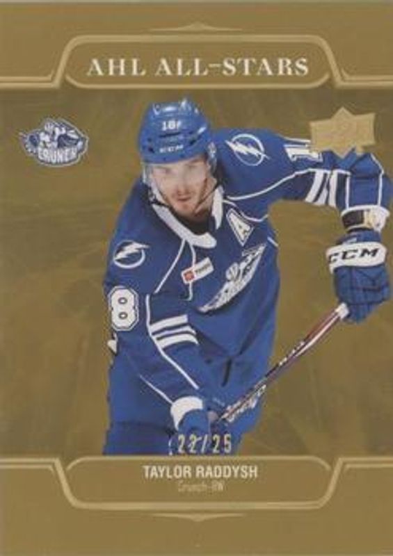 Taylor Raddysh 2021 Upper Deck AHL #AS-12 AHL All Stars - Gold /25 Rookie RAW