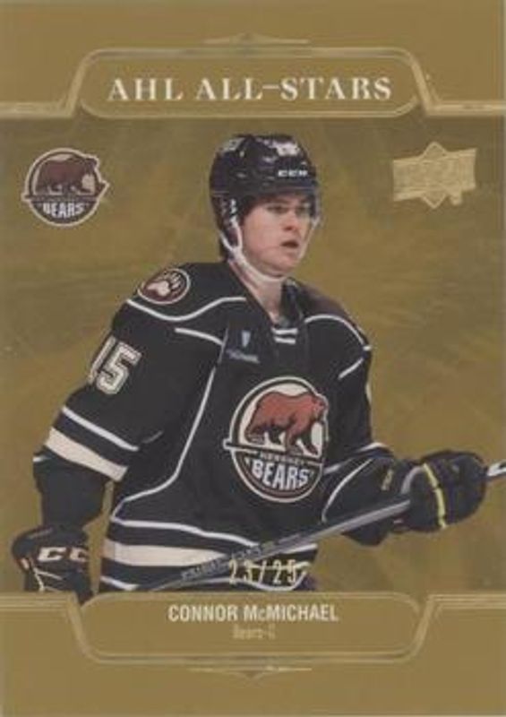 Connor McMichael 2021 Upper Deck AHL #AS-11 AHL All Stars - Gold /25 RAW
