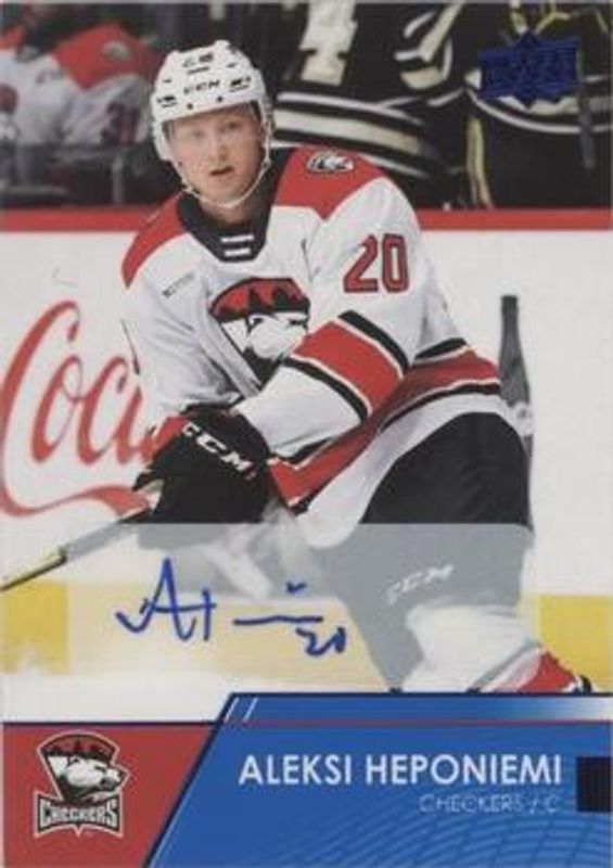 Aleksi Heponiemi 2021 Upper Deck AHL #64 Autographs RAW