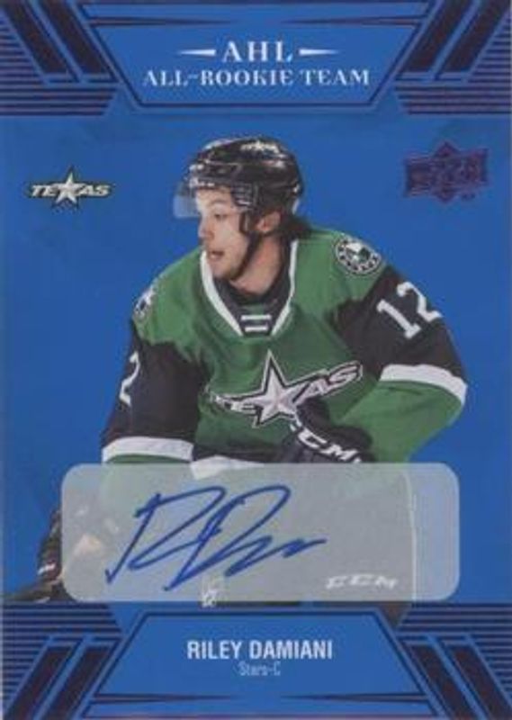 Riley Damiani 2021 Upper Deck AHL #R-4 AHL All Rookie Team Autographs RAW