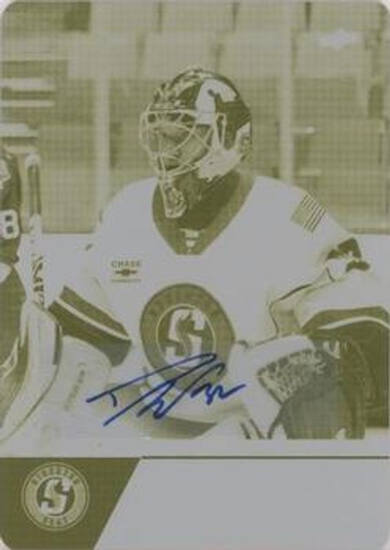 2021 Upper Deck AHL #150 Printing Plates - Yellow /1
