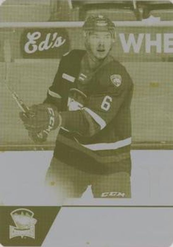 2021 Upper Deck AHL #55 Printing Plates - Yellow /1