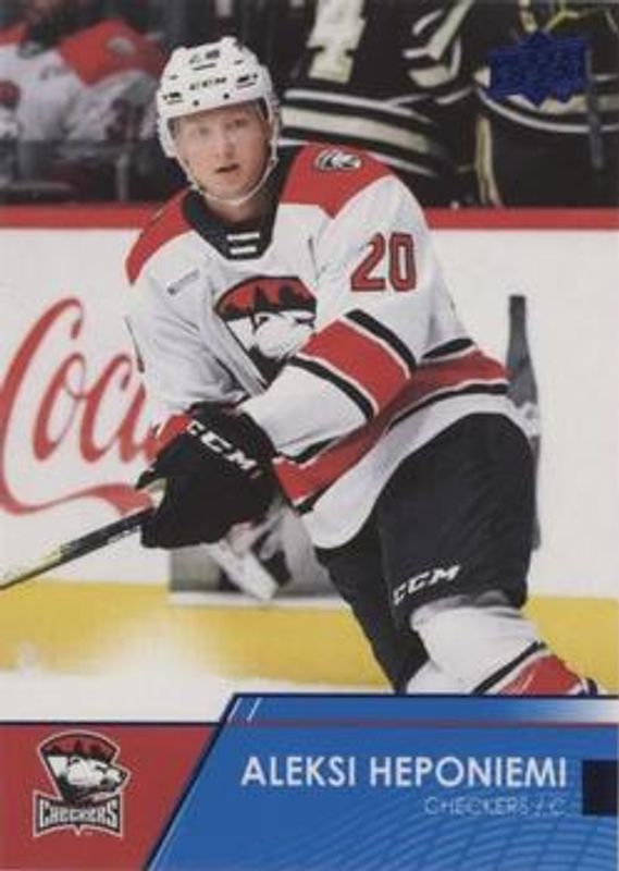 Aleksi Heponiemi 2021 Upper Deck AHL #64 Blue RAW