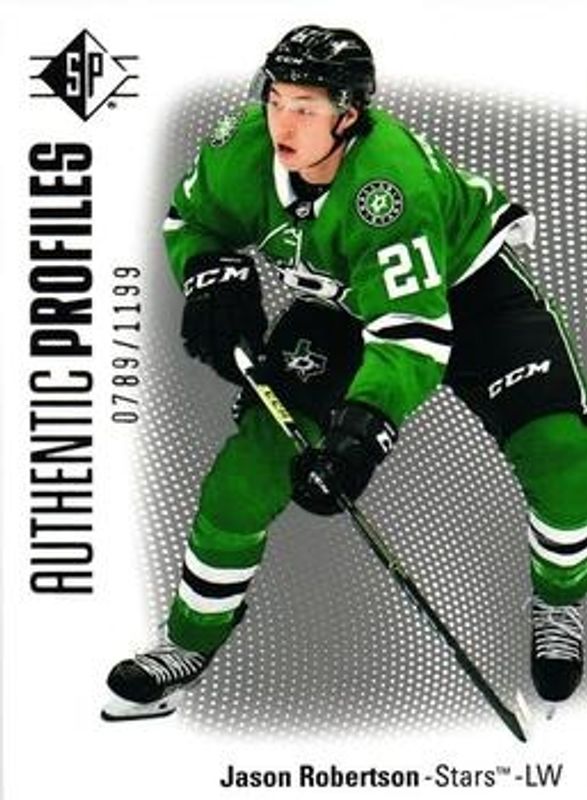 Jason Robertson 2021 SP #AP-8 Authentic Profiles /1199 RAW