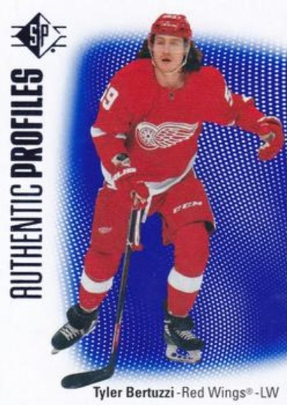 Tyler Bertuzzi 2021 SP #AP-17 Authentic Profiles - Blue RAW