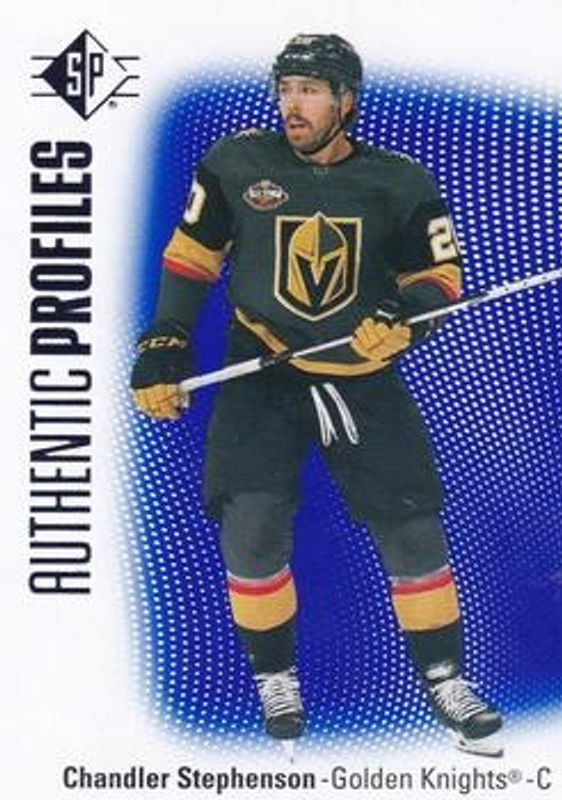 Chandler Stephenson 2021 SP #AP-7 Authentic Profiles - Blue RAW
