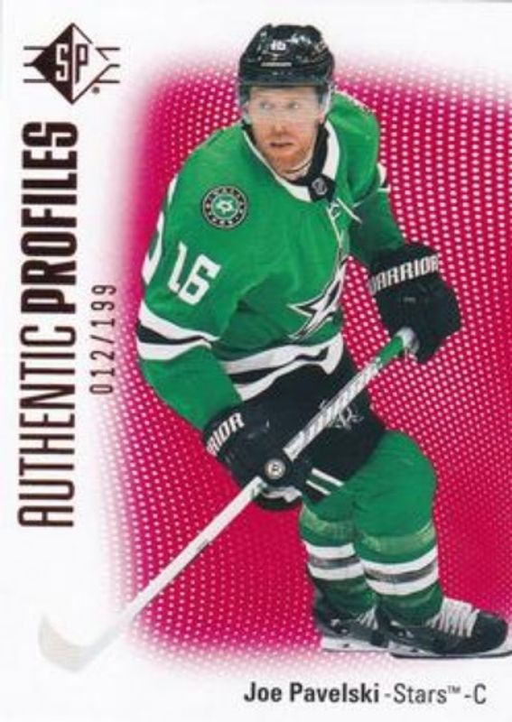Joe Pavelski 2021 SP #AP-14 Authentic Profiles - Red /199 RAW