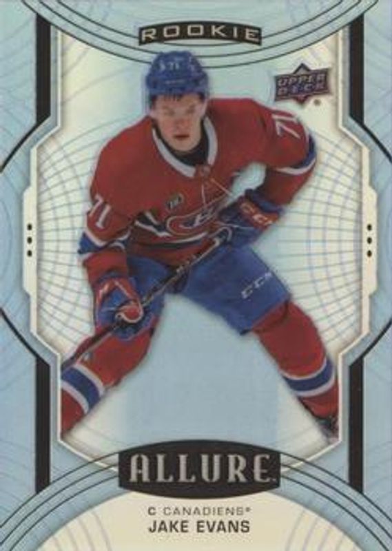 Jake Evans 2020 Upper Deck Allure #112 Double Rainbow Rookie RAW