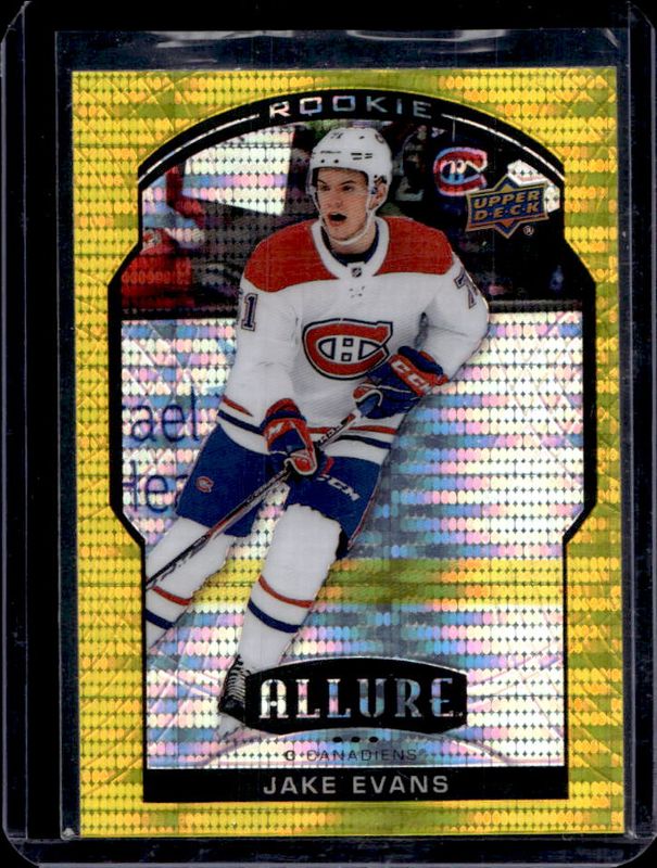 Jake Evans 2020 Upper Deck Allure #76 Yellow Taxi Rookie RAW