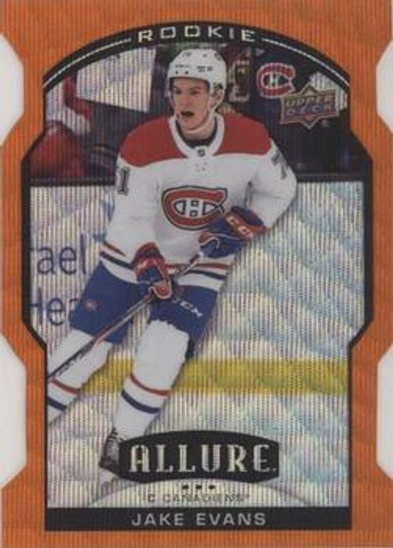 Jake Evans 2020 Upper Deck Allure #76 Orange Slice Rookie RAW