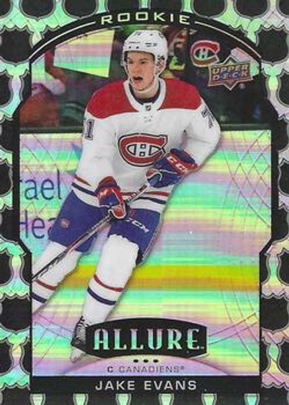 Jake Evans 2020 Upper Deck Allure #76 2005 Shield Rookie RAW
