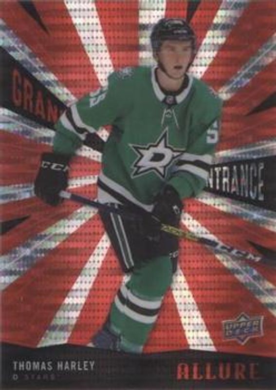 Thomas Harley 2020 Upper Deck Allure #GE-17 Grand Entrance - Red Rookie RAW
