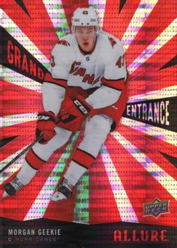Morgan Geekie 2020 Upper Deck Allure #GE-6 Grand Entrance - Red Rookie RAW