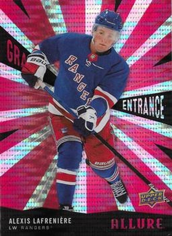 Alexis Lafreniere 2020 Upper Deck Allure #GE-25 Grand Entrance - Red Rookie RAW