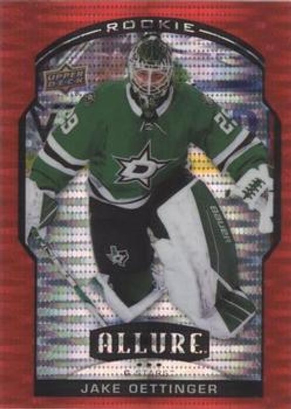 Jake Oettinger 2020 Upper Deck Allure #91 Red Rainbow Rookie RAW