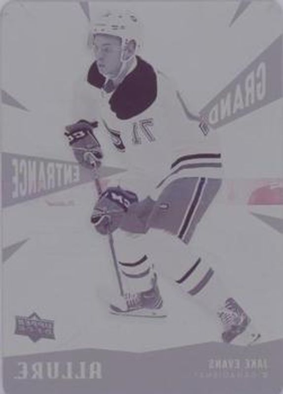 Jake Evans 2020 Upper Deck Allure #GE-8 Printing Plates Achievement Set Grand Entrance - Magenta /1 Rookie RAW