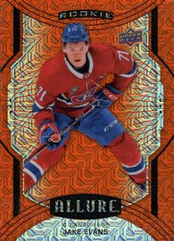 Jake Evans 2020 Upper Deck Allure #112 Orange Slice Rookie RAW