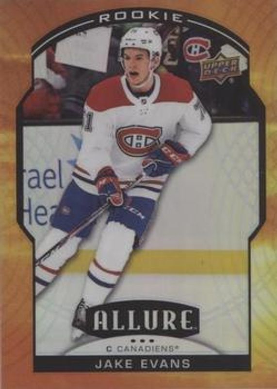 Jake Evans 2020 Upper Deck Allure #76 Sunset Rookie RAW