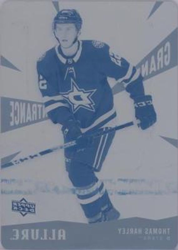 Thomas Harley 2020 Upper Deck Allure #GE-17 Printing Plates Achievement Set Grand Entrance Cyan /1 Rookie RAW