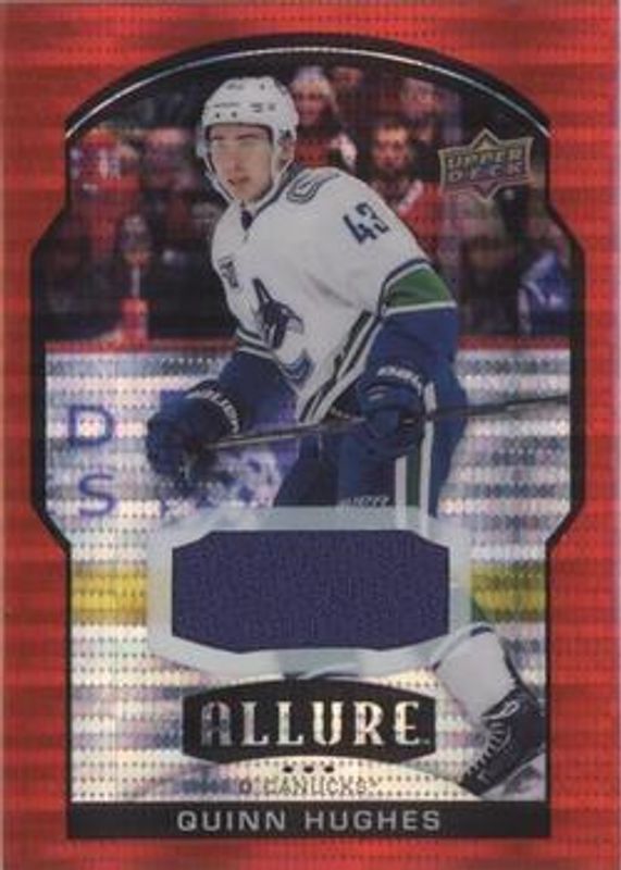 Quinn Hughes 2020 Upper Deck Allure #43 Red Rainbow Jersey RAW