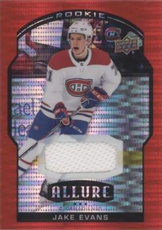 Jake Evans 2020 Upper Deck Allure #76 Red Rainbow Jersey Rookie RAW