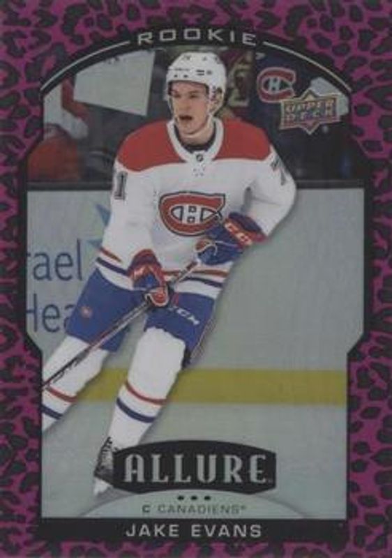 Jake Evans 2020 Upper Deck Allure #76 Pink Leopard Rookie RAW