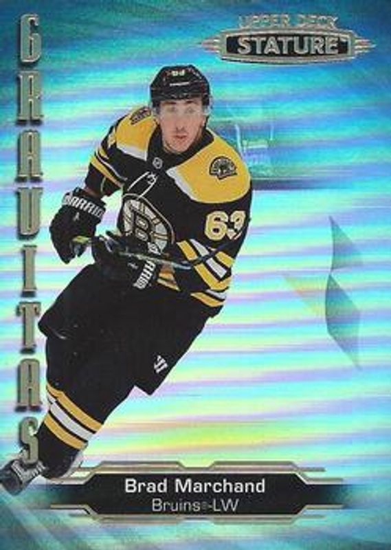 Brad Marchand 2020 Upper Deck Stature #G-21 Gravitas RAW