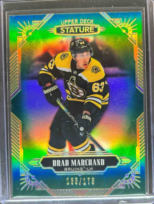 Brad Marchand 2020 Upper Deck Stature #24 Green /175 RAW