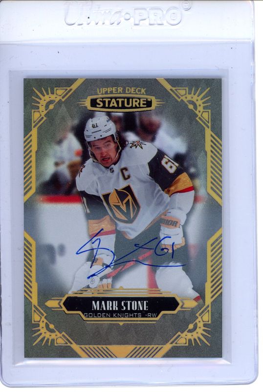 Mark Stone 2020 Upper Deck Stature #63 Autographs /199 RAW