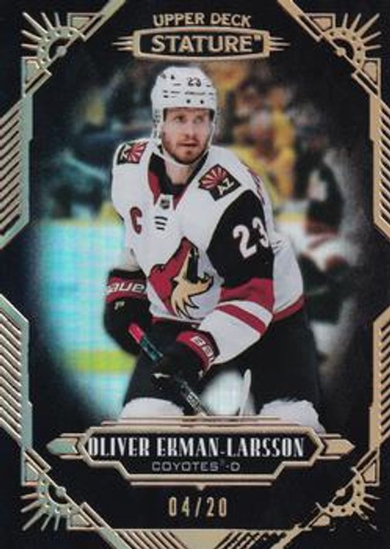 Oliver Ekman-Larsson 2020 Upper Deck Stature #28 Black /20 RAW