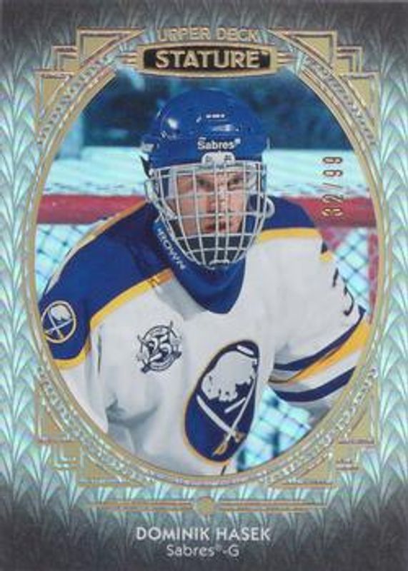 Dominik Hasek 2020 Upper Deck Stature #79 Portrait /99 RAW
