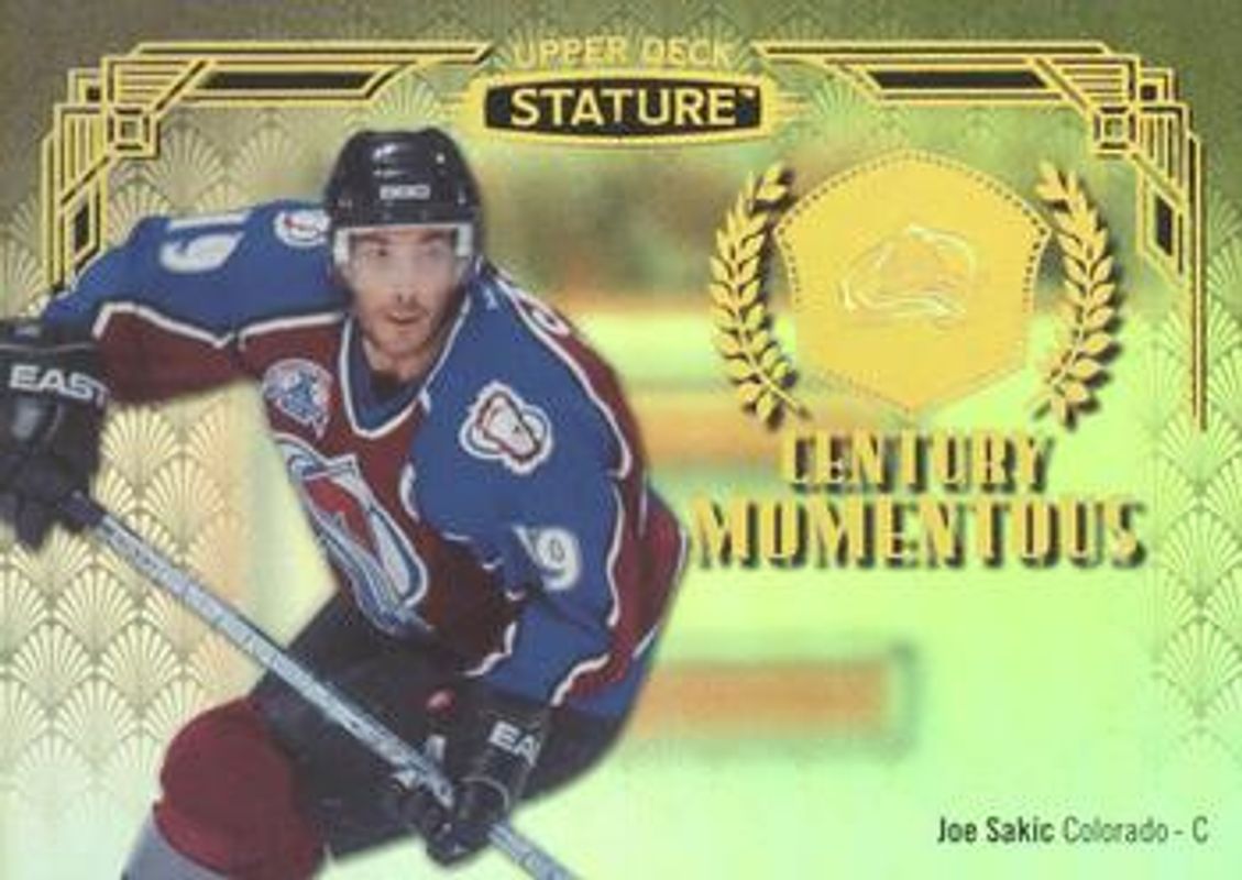 Joe Sakic 2020 Upper Deck Stature #CM-24 Century Momentous RAW