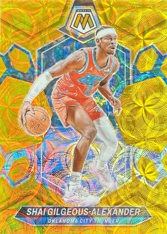Shai Gilgeous-Alexander 2023 Mosaic #85 International Gold /10 RAW