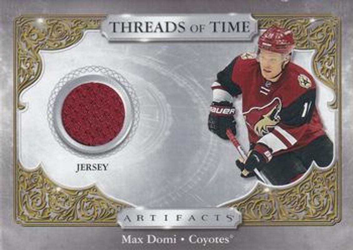 Max Domi 2020 Upper Deck Artifacts #TT-MD Threads of Time RAW