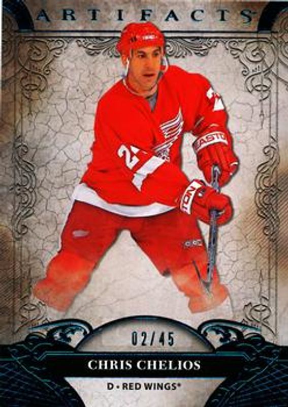 Chris Chelios 2020 Upper Deck Artifacts #153 Aqua /45 RAW