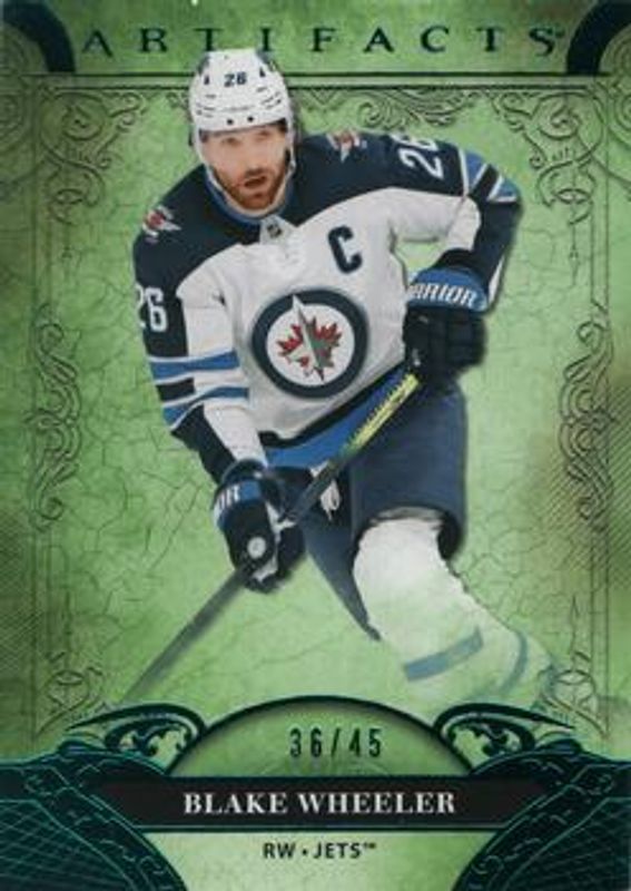 Blake Wheeler 2020 Upper Deck Artifacts #144 Aqua /45 RAW