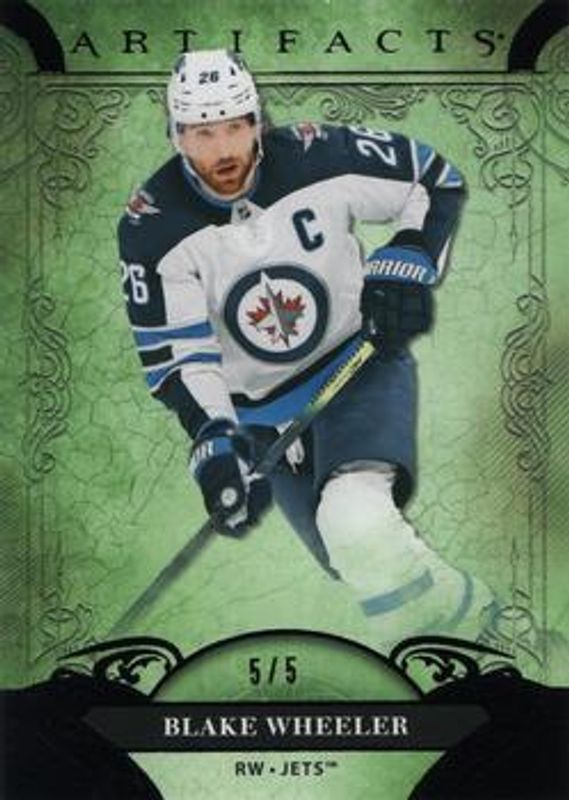 Blake Wheeler 2020 Upper Deck Artifacts #144 Black /5 RAW