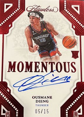 2022 Flawless #MA-OMD Momentous Autographs - Ruby /15