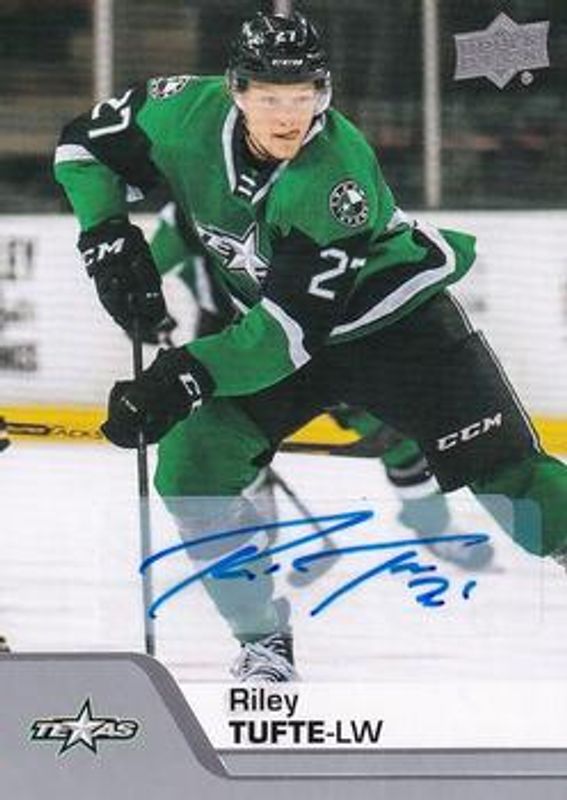 Riley Tufte 2020 Upper Deck AHL #11 Autographs RAW