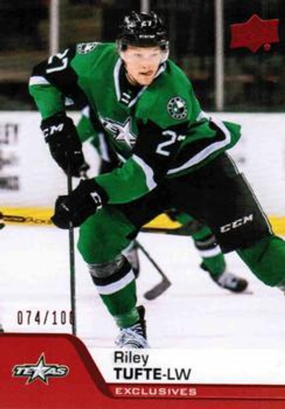 Riley Tufte 2020 Upper Deck AHL #11 UD Exclusives /100 RAW
