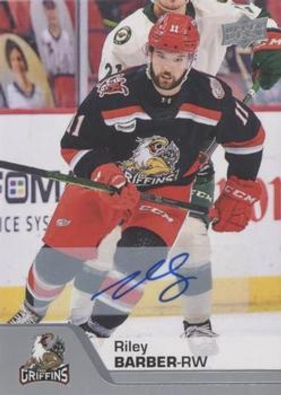 Riley Barber 2020 Upper Deck AHL #7 Autographs RAW