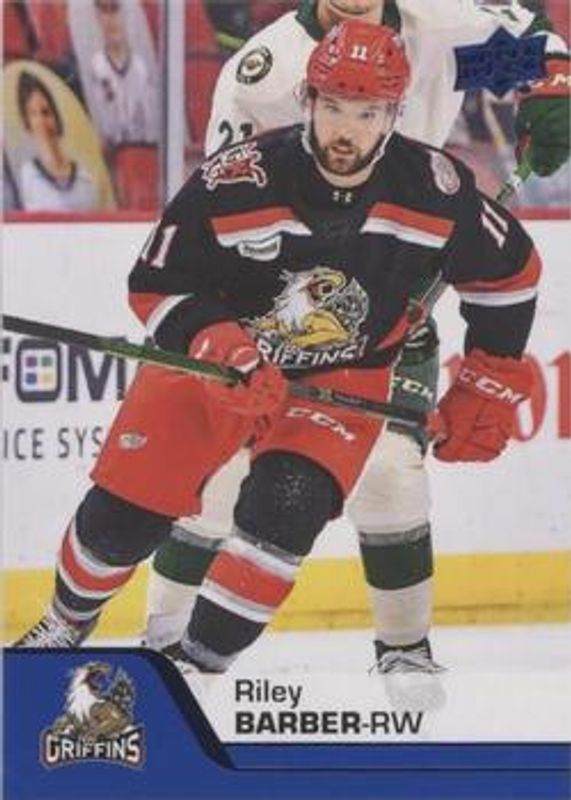 Riley Barber 2020 Upper Deck AHL #7 Blue RAW
