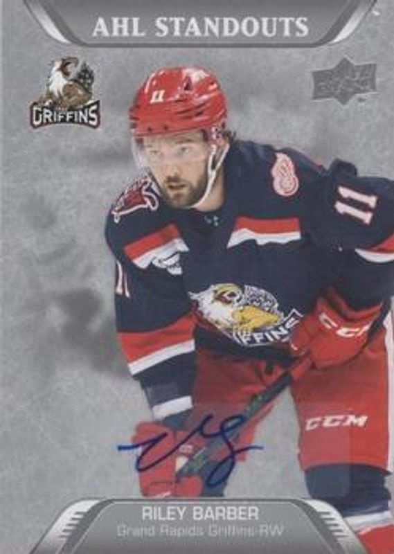 Riley Barber 2020 Upper Deck AHL #226 Autographs RAW
