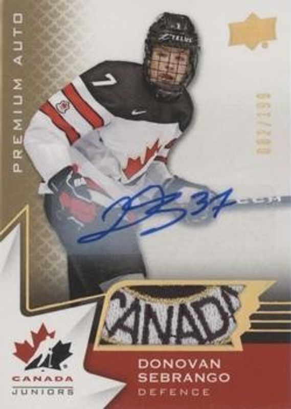 2020 Upper Deck Team Canada Juniors #19 Auto Patch /125