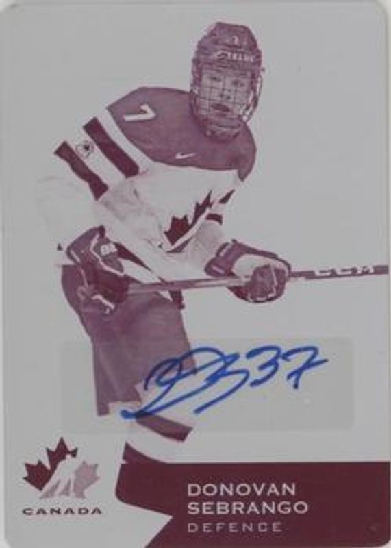 2020 Upper Deck Team Canada Juniors #19 Printing Plates - Magenta /1