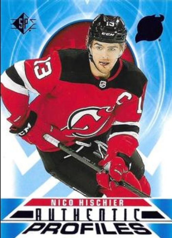 Nico Hischier 2020 SP #AP-5 Authentic Profiles - Blue RAW