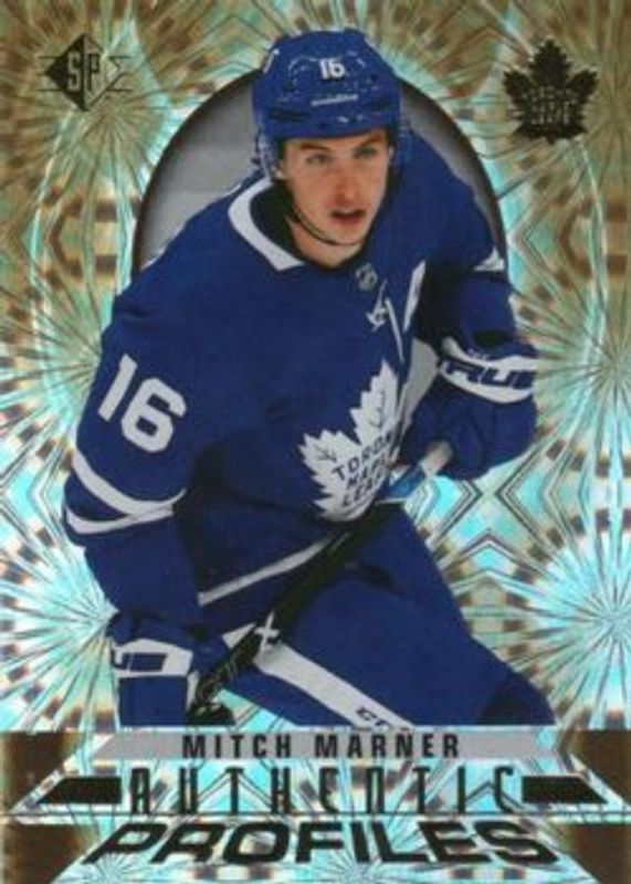Mitch Marner 2020 SP #AP-14 Authentic Profiles - Pyrotechnic Gold RAW