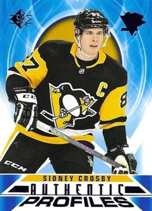Sidney Crosby 2020 SP #AP-9 Authentic Profiles - Blue RAW